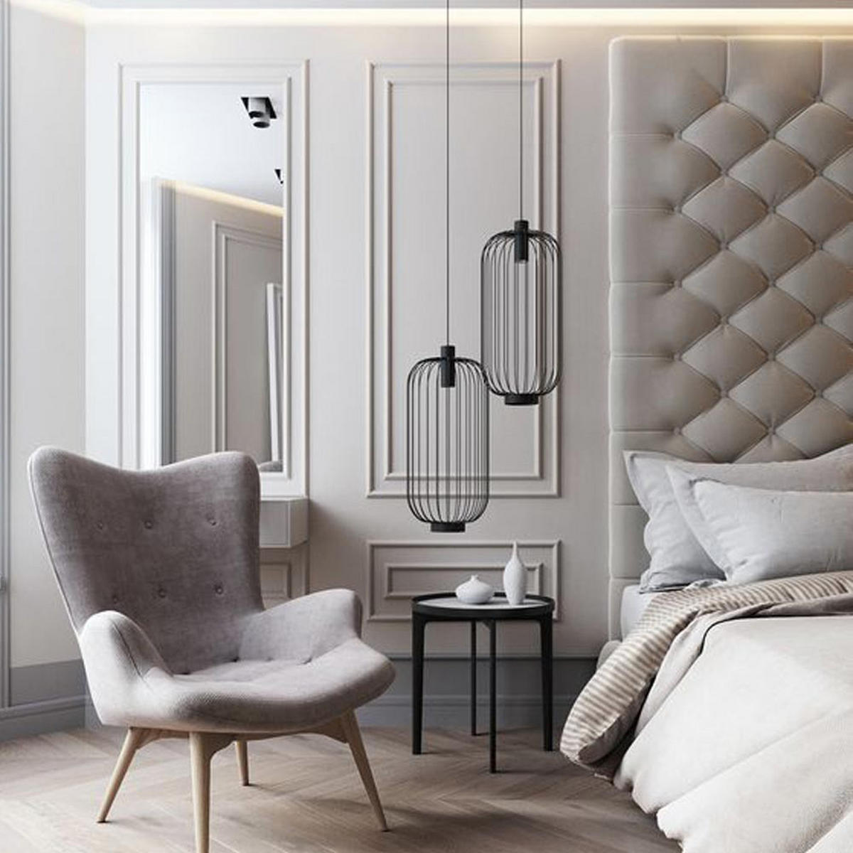 HÄNGELEUCHTE Rooms M Weiß - Weiß, Metall (30/30/57cm) - s.luce