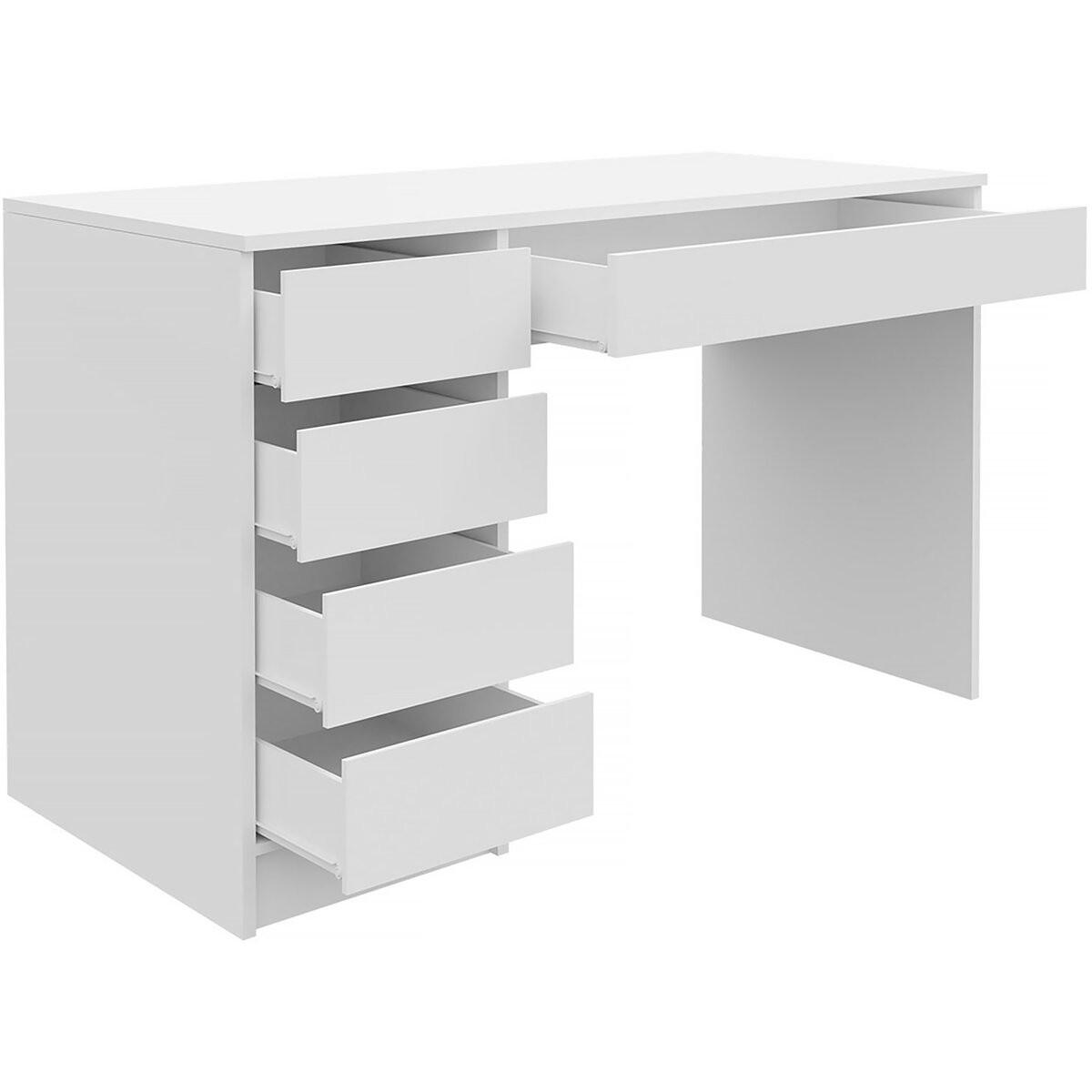 SCHREIBTISCH Ada - Weiß, Holzwerkstoff (55/120/76cm) - MIRJAN24