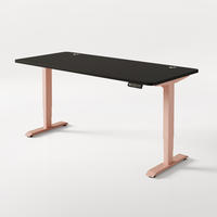 SCHREIBTISCH Elektrisch Höhenverstellbarer HomePro 180x80cm Rosa/Schwarz mit Memory-Funktion, Anti-Kollisions Technologie - Pink/Schwarz, Holzwerkstoff (80/180/62cm) - Desktronic