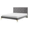DOPPELBETT 140/200cm Grau Limoux - Grau, Textil (140/200cm) - Beliani
