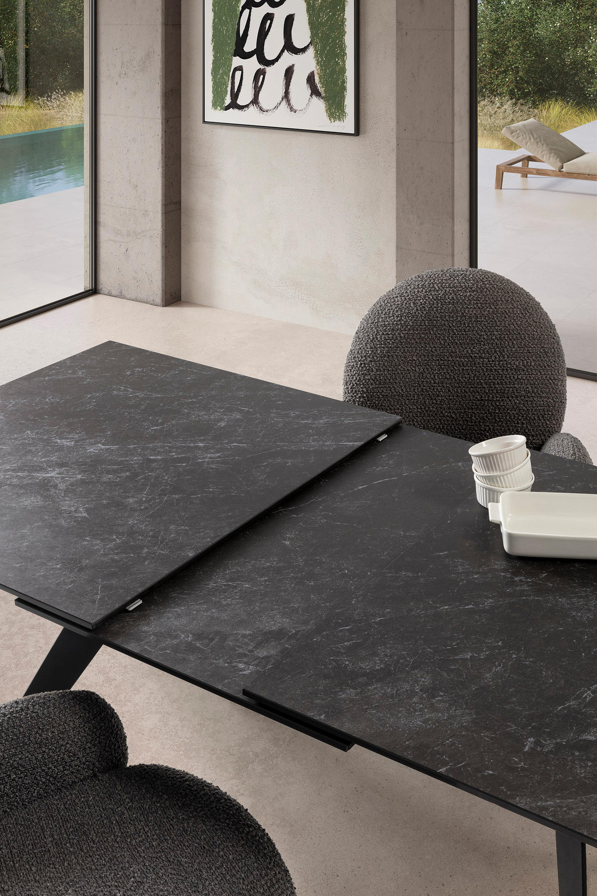 ESSZIMMERSTUHL Dario Grau 65/60/50 cm - Dunkelgrau, Textil (60/50/65cm) - Drawer