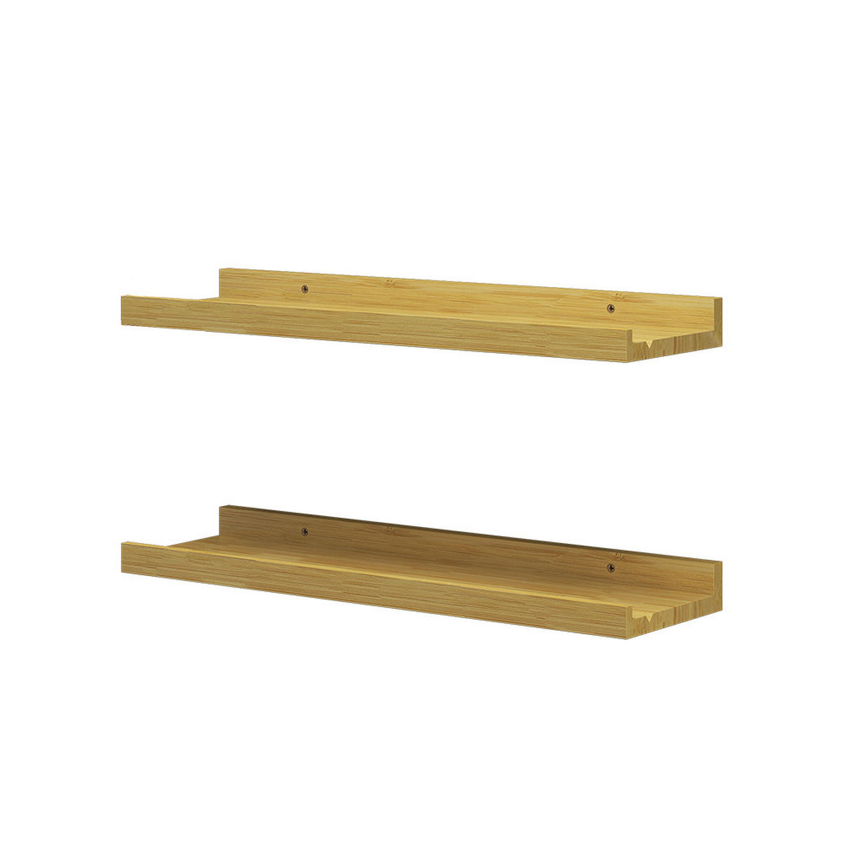 WANDREGAL Linus Naturholz 50 x 4 cm 2er Set - Eichefarben, Holzwerkstoff (50/4/15cm) - Vicco