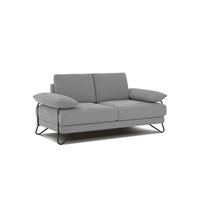 SOFA LORI 2-Sitzer, hellgrau - Hellgrau/Schwarz, Holzwerkstoff/Textil (185/87/96cm) - Courtois Laville