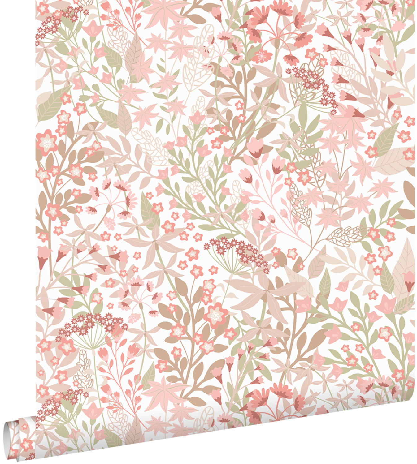 TAPETE Feldblumen 50 x 900 cm - Pink, Papier (50/900cm) - ESTAhome