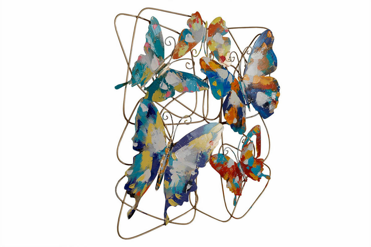 WANDDEKO Bunt 60/60 cm - Multicolor, Metall (2.3/60/4cm) - KUNSTLOFT