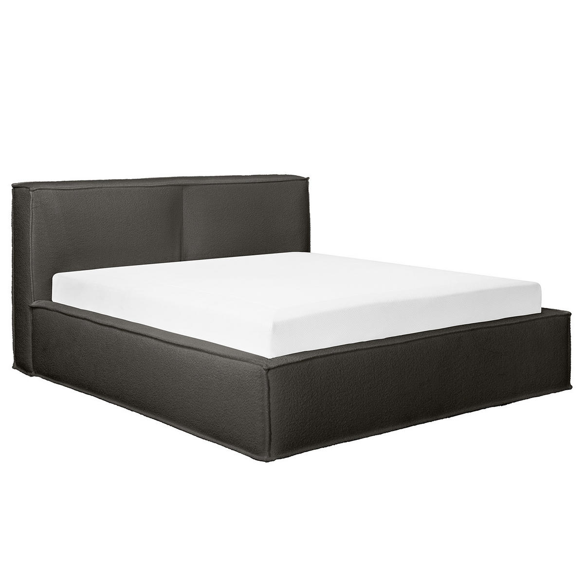 POLSTERBETT - Anthrazit, Textil (220/200cm) - home24