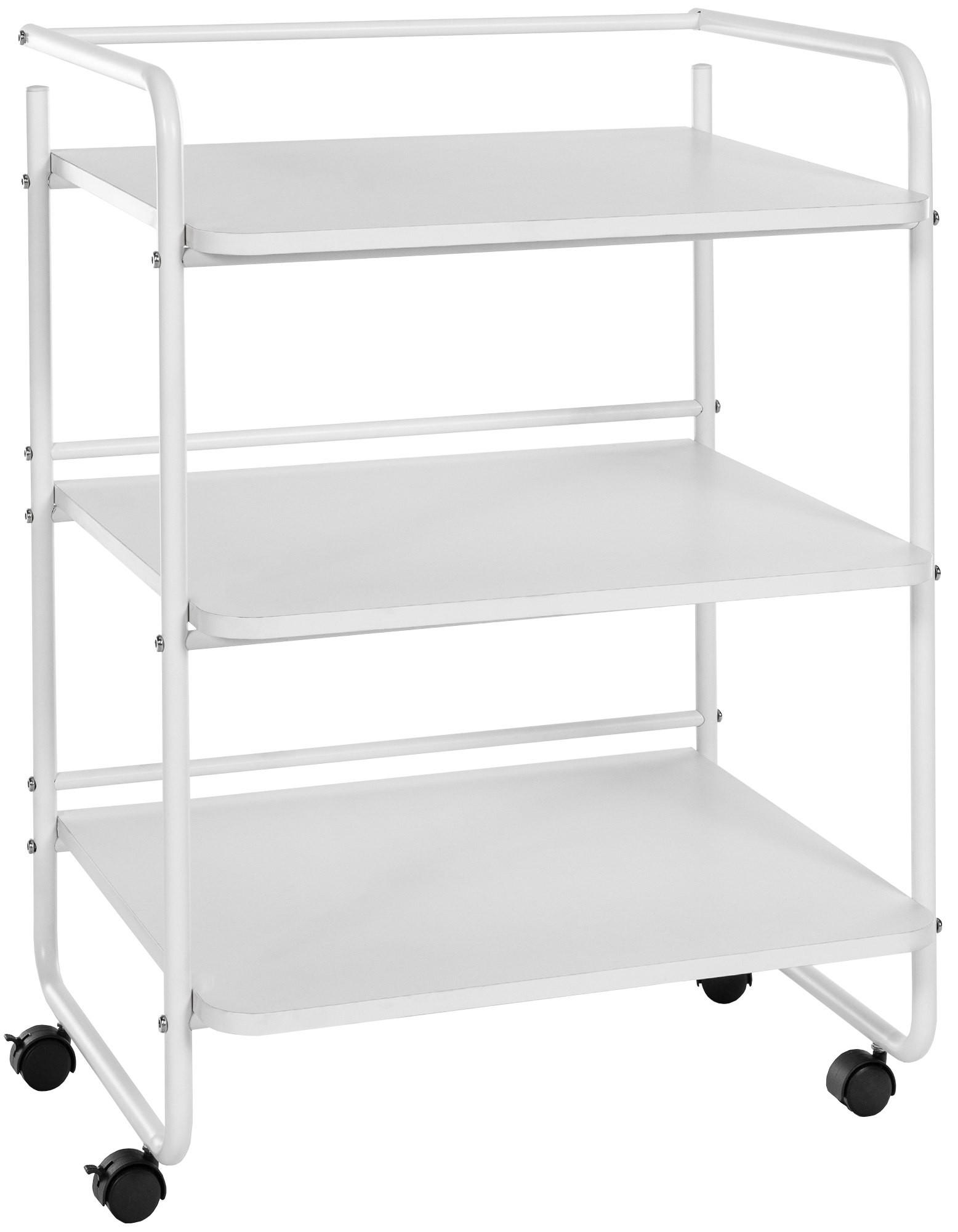 SERVIERWAGEN Metall Weiß - Weiß, Metall (61/82/51cm) - CLP