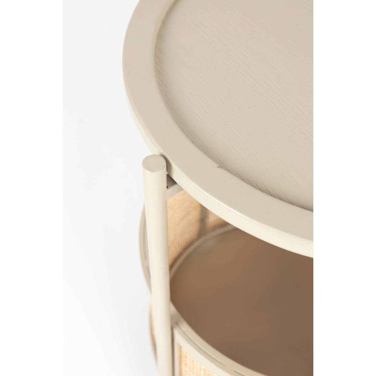 BEISTELLTISCH Makato Rund 30x30 cm Sand - Beige, Naturmaterialien (30/30/50cm) - Housecraft Living