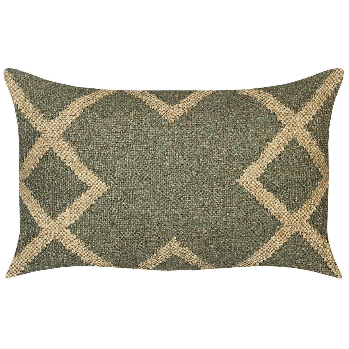 DEKOKISSEN 2er-Set Olivgrün 30/50 cm Gopi - Olivgrün, Naturmaterialien (30/50cm) - Beliani