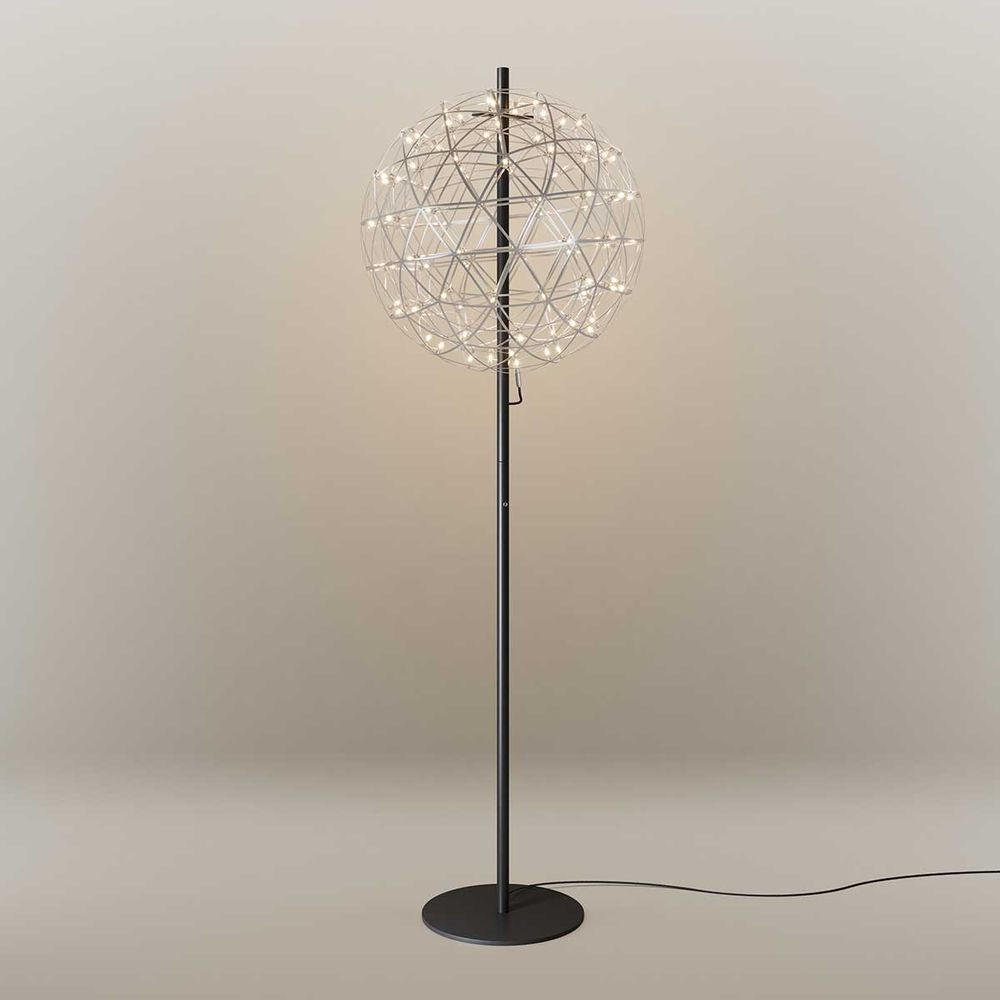 LED-STEHLAMPE Atom Chrom Ø 70cm - Chromfarben, Metall (70/70/208cm) - s.luce