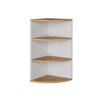 ECKREGAL Ecki Weiß/Goldkraft Eiche 30 x 60 cm - Honigeiche/Weiß, Holzwerkstoff (30/60/30cm) - Vicco
