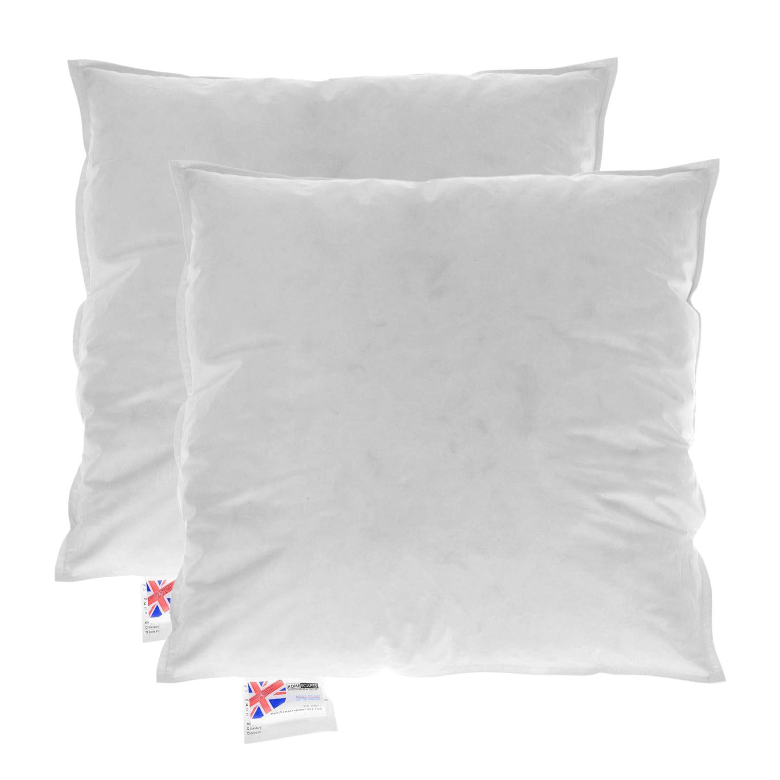 FÜLLKISSEN 2er-Set – 30/30 cm, Gänsefedern & Daunen - Weiß, Textil (30/30cm) - Homescapes