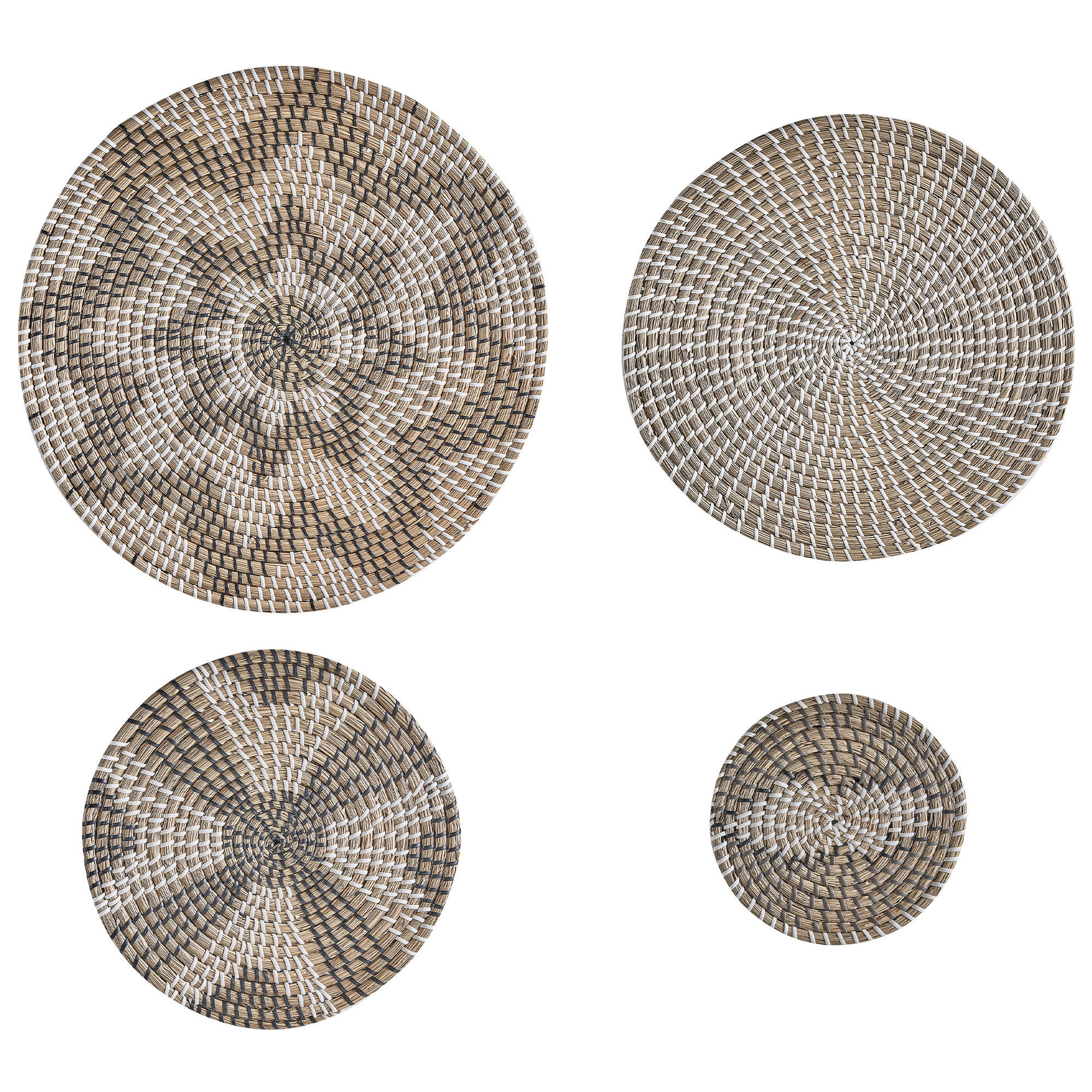 WANDDEKORATION Seegras beige Laocai - Beige, Naturmaterialen (45/45/1cm) - Beliani