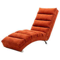 RELAXLIEGE Liegesessel,Relaxsessel,Leinenstoff,Orange - Orange, Textil (55/84/148cm) - LVHOM