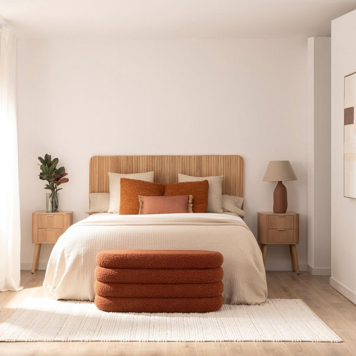 BANK Roma Terrakotta 100 cm x 45 cm - Terracotta, Textil (100/45/40cm)