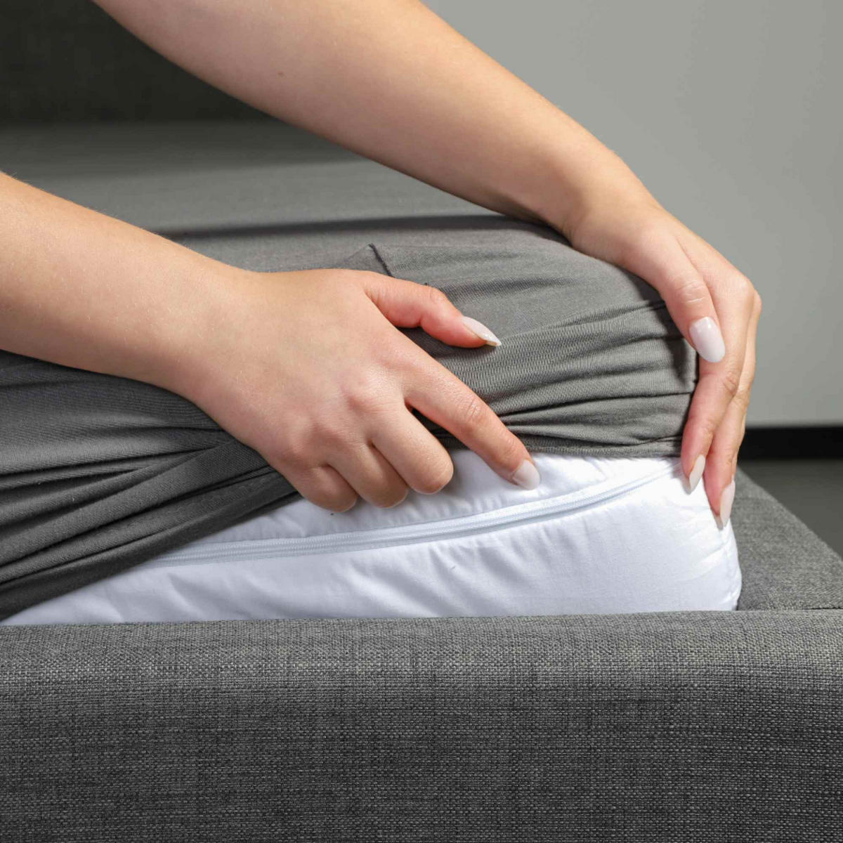 SPANNBETTLAKEN PREMIUM - Anthrazit, Textil (200/200cm) - Esprit