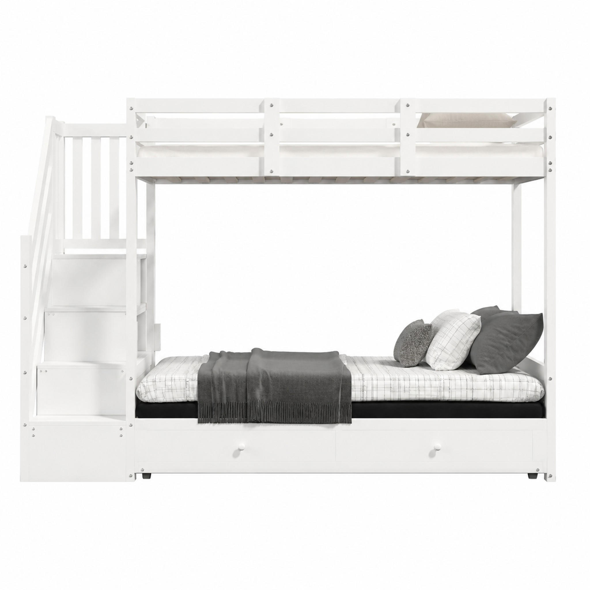 Meubliv Hochbett Weiß 90x200 cm