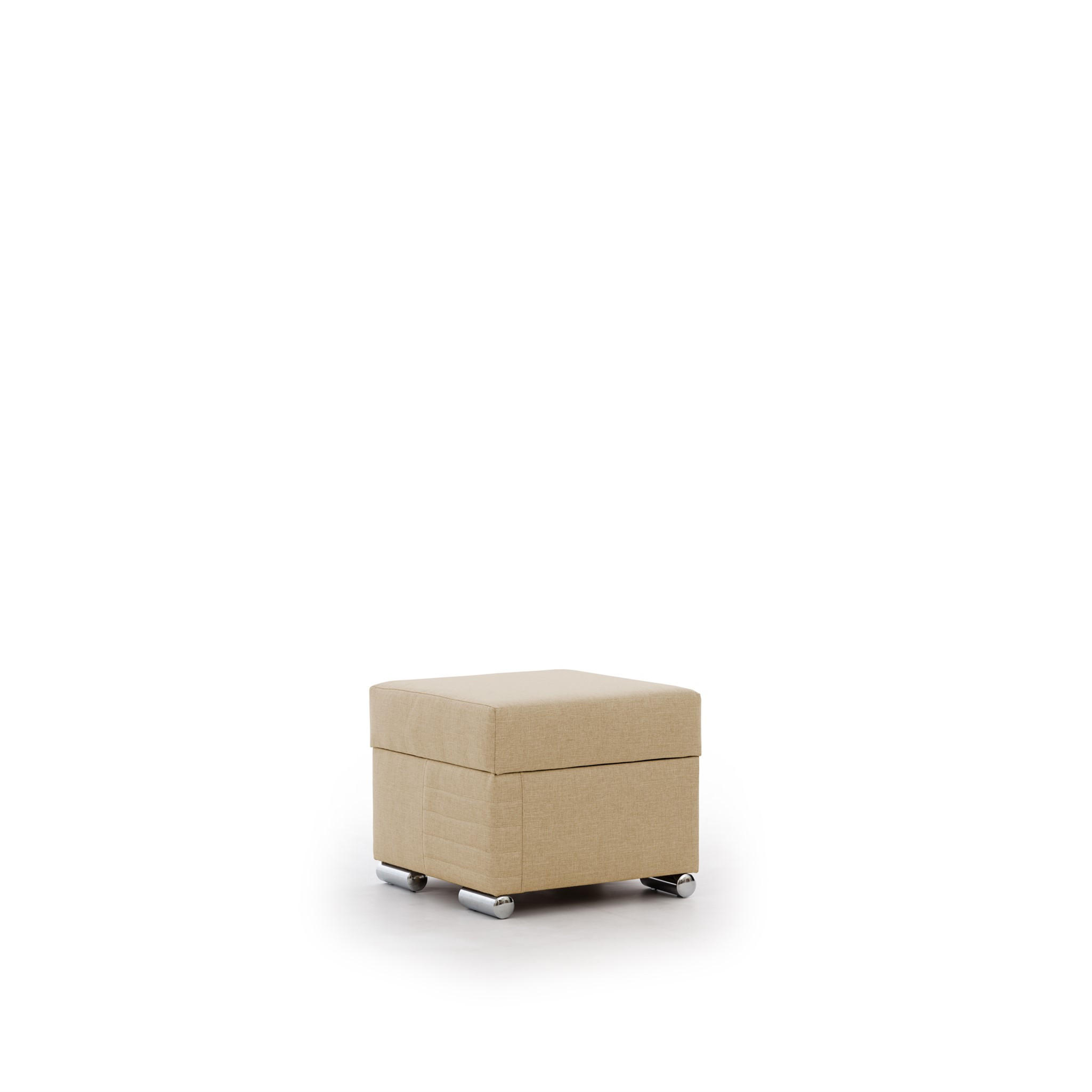 Fun Möbel Polsterhocker Beige 54x54x45 cm
