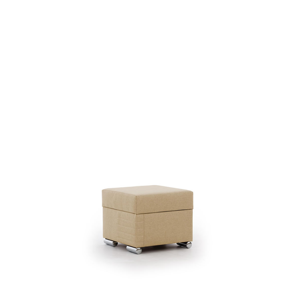 POLSTERHOCKER Canton In Liverpool - Beige, Holzwerkstoff/Textil (54/54/45cm) - Fun Möbel
