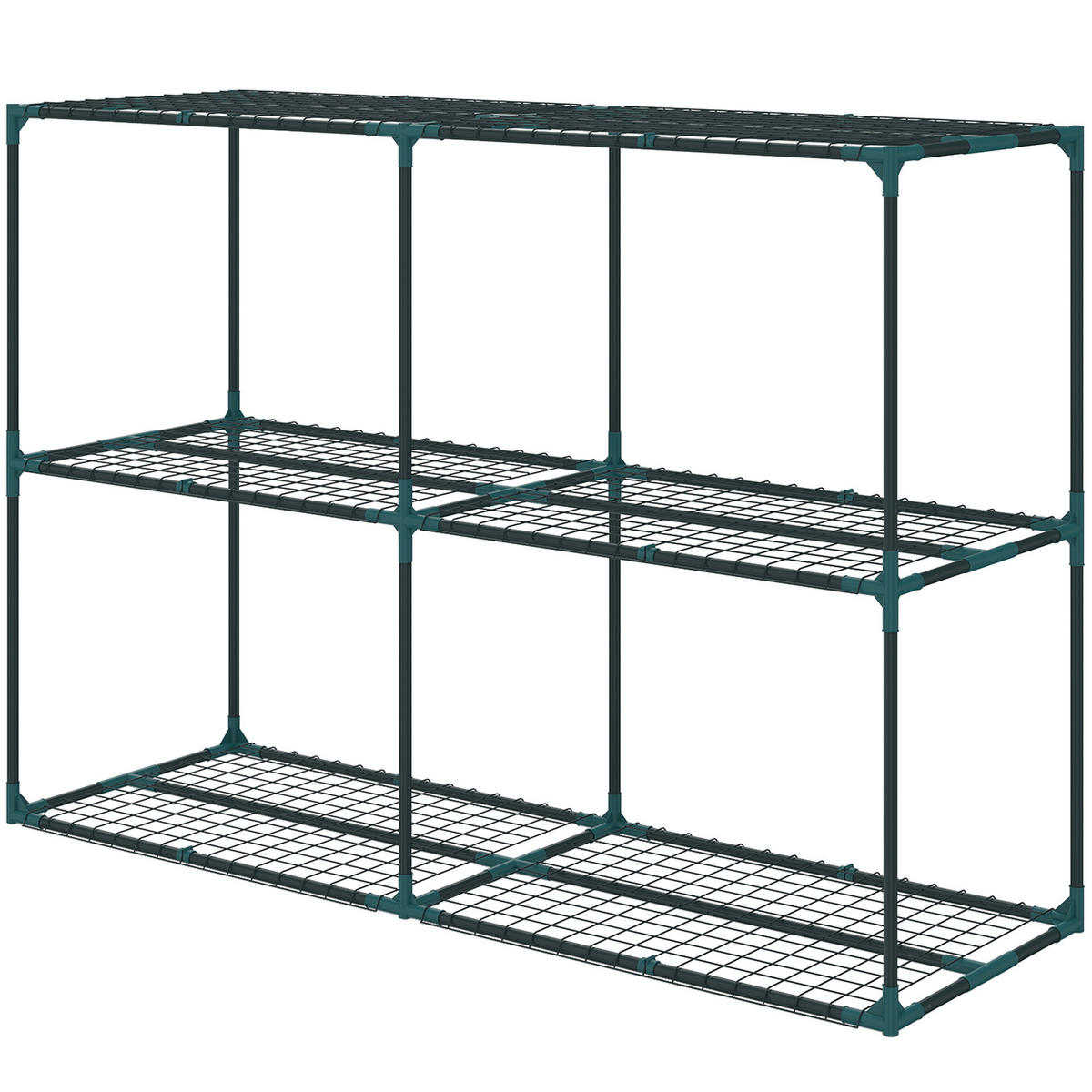 PFLANZENSTÄNDER DE-05368 3 Etagen, ausziehbar/erweiterbar Dunkelgrün - Dunkelgrün, Metall (143/48/100cm) - ComfortXL