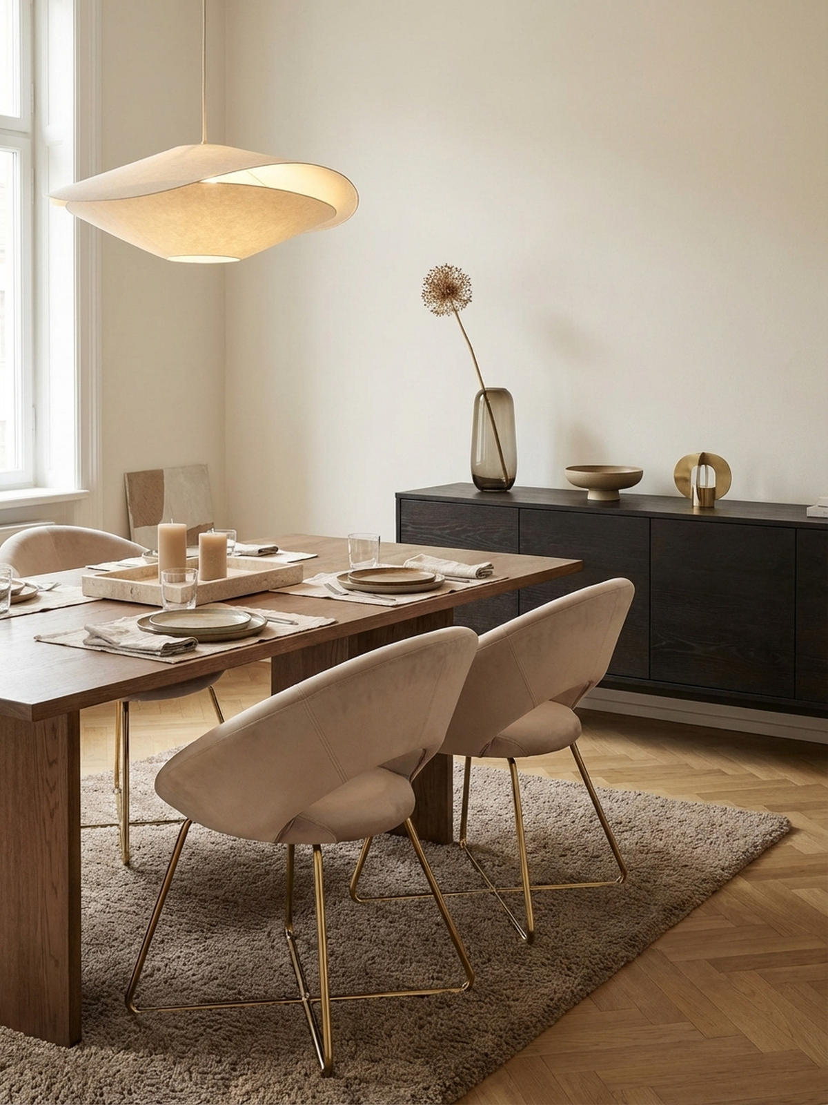 ESSZIMMERSTUHL Samtbezug mit Metallgestell Modern gepolstert, Beige - Beige/Goldfarben, Textil/Metall (60/83/57cm) - KADIMA DESIGN