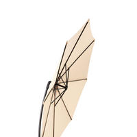 AMPELSCHIRM aus Stahl 294x294x250 cm in Beige mit Kurbel & Neigefunktion - Beige, Metall (294/294cm) - Modfu