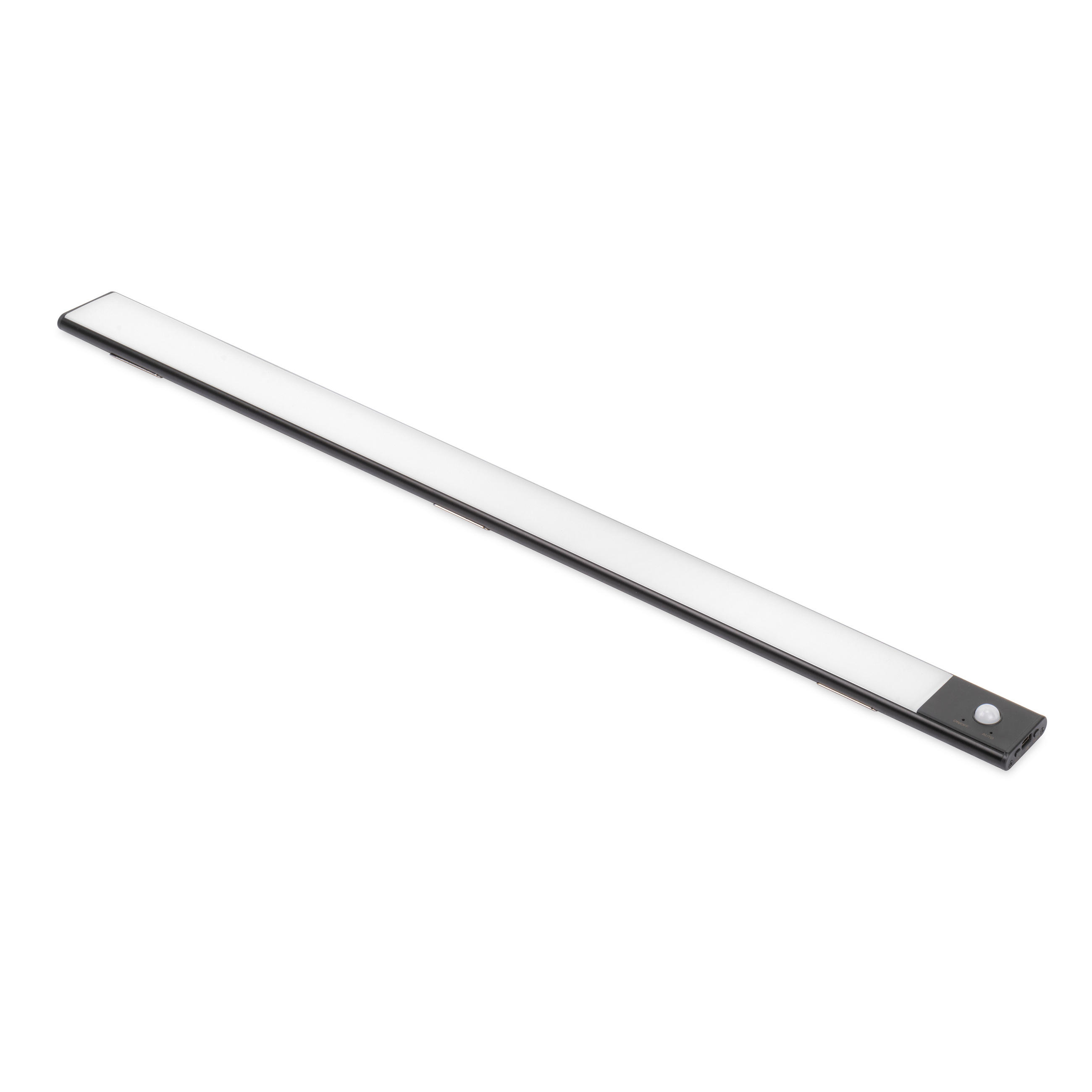 LED-WANDLEUCHTE Kaus Black, USB wiederaufladbar, mit Bewegungssensor, L400mm, Kunststoff und Aluminium, Schwarzer Metallic-Lack - Schwarz, Kunststoff (4.1/2/40cm) - EMUCA