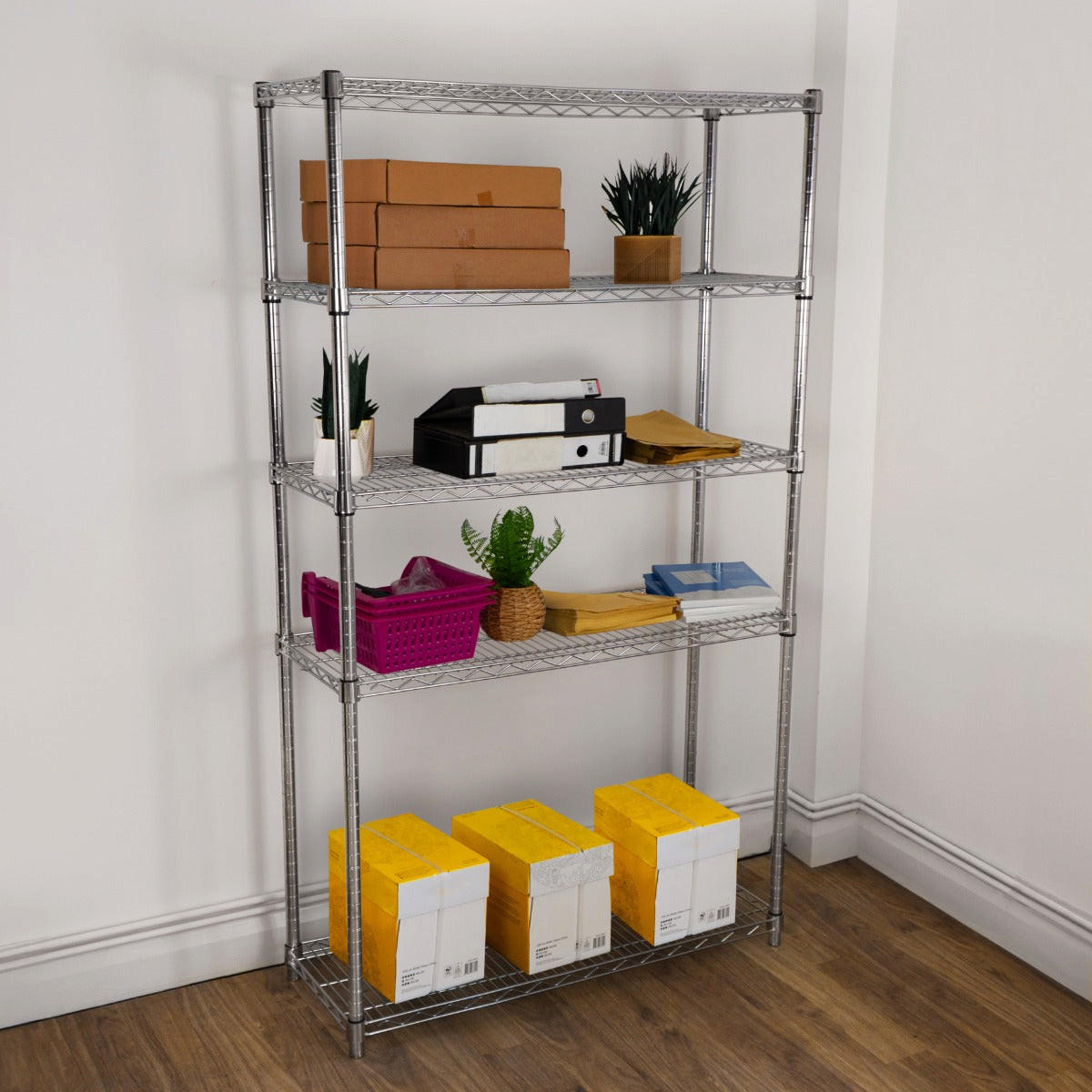 DRAHTREGAL 45cm x 120cm x 180cm - Silberfarben, Metall (120/180/45cm)