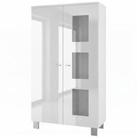 VITRINE Denjo Tür in Weiß Hochglanz - Weiß Hochglanz, Holzwerkstoff (71/129/35cm) - Vladon