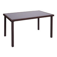 POLY-RATTAN TISCH rechteck Braun - Braun, Kunststoff (75/120/71cm) - MCW