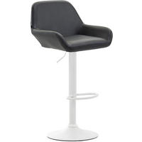 BARHOCKER 2er Set Prag Kunstleder weiß schwarz - Schwarz/Weiß, Kunststoff/Metall (51/109/52cm) - TPFLiving