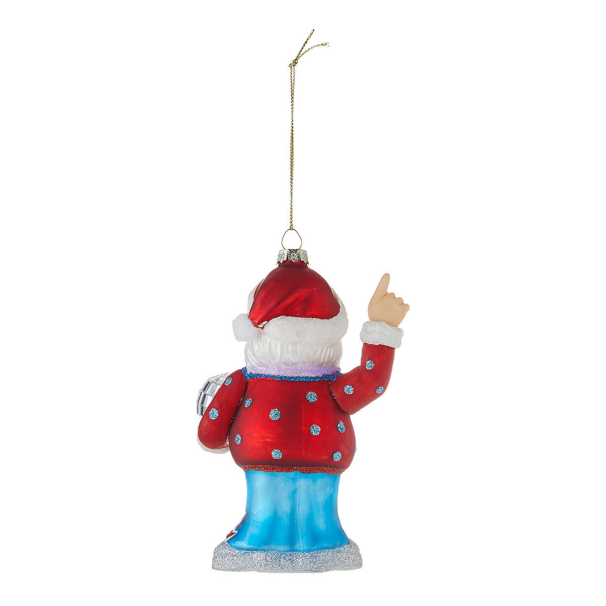 BAUMANHÄNGER Hang On Disco Santa - Rot, Glas (6/13/8cm) - Butlers