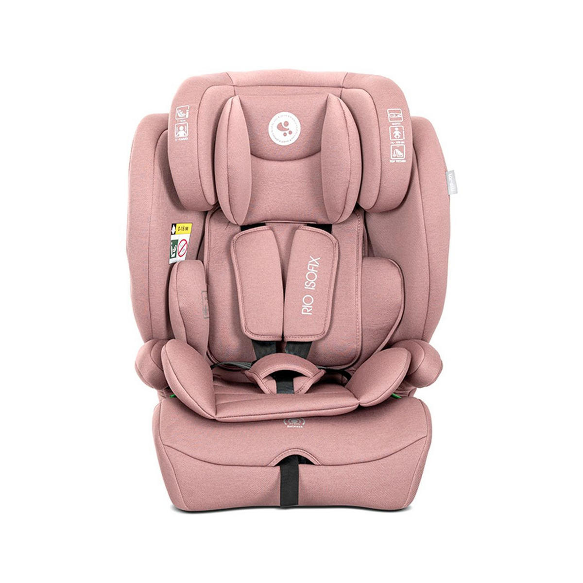 KINDERSITZ i-Size Rio pink (76 - 150 cm) Isofix Top Tether Kissen verstellbar - Rosa, Kunststoff (45/60/43cm) - Lorelli