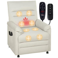 MASSAGESESSEL Creme mit Massagefunktion, Liegefunktion und USB-Anschluss 99/82/106 cm - Creme, Textil (99/106/82cm) - PANGIVO