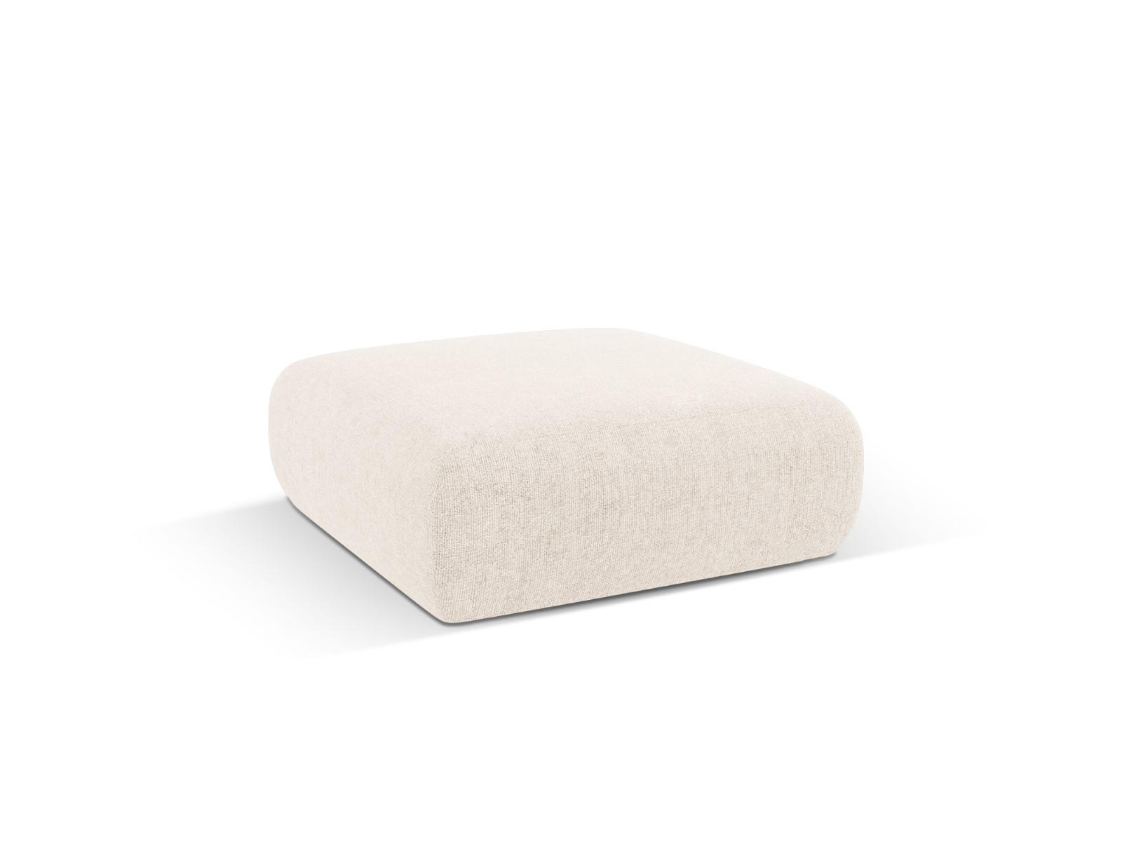 POUF Molino aus Chenille-Stoff leichtes beige - Creme, Textil (100/36/100cm) - Micadoni