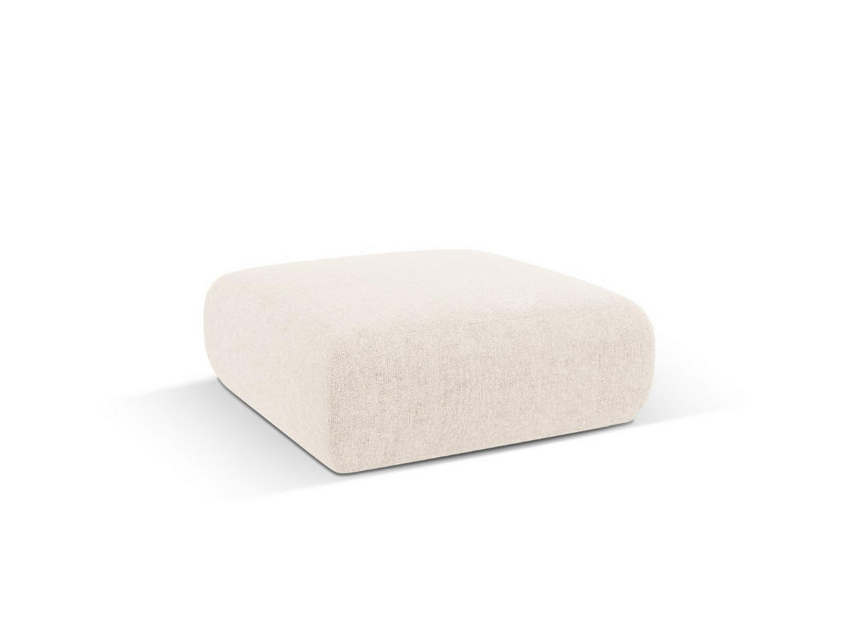 POUF Molino aus Chenille-Stoff leichtes beige - Creme, Textil (100/36/100cm) - Micadoni