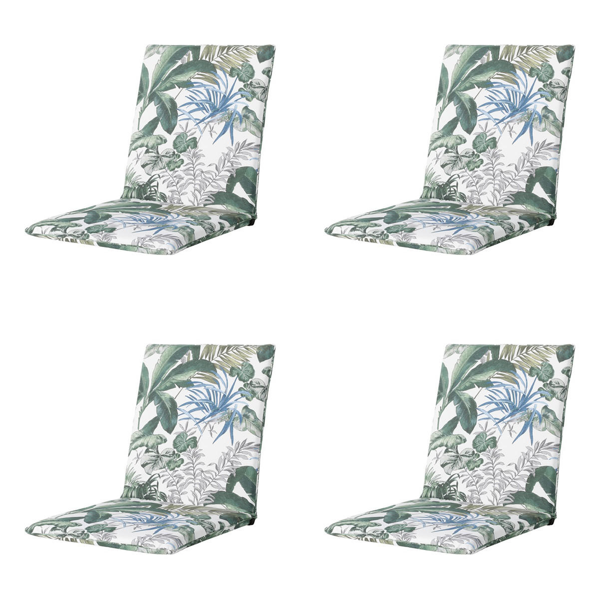 GARTENSTUHLKISSEN Bliss 97/49 cm 4er-Set - Blau, Textil (49/6/97cm) - Madison
