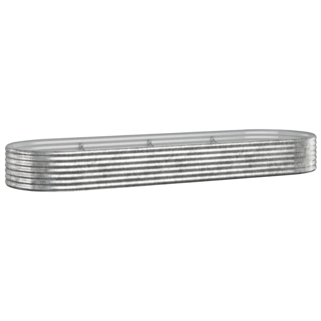 furnicato Hochbeet Silber 100x36x322 cm