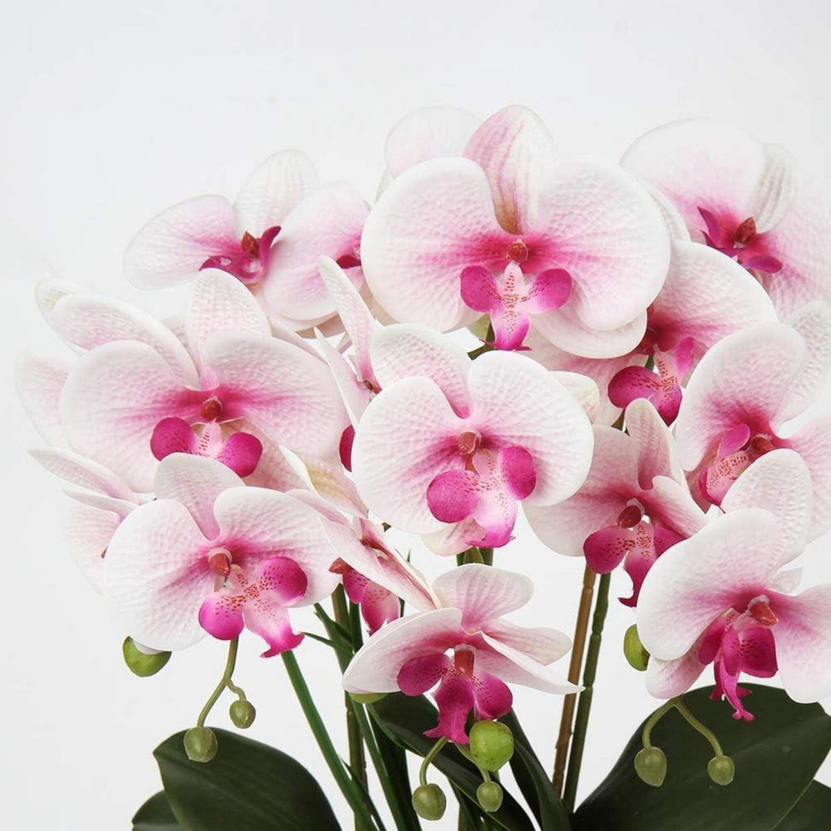 KUNSTORCHIDEE Phalaenopsis 44 cm Rosa im Keramiktopf - Rosa, Keramik (44cm)