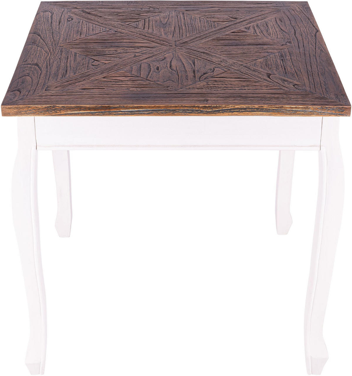ESSTISCH Agnes eckig 80x80x79cm Holz Weiß-Braun Küchentisch - Braun, Holz (80/80/79cm) - DELUKE