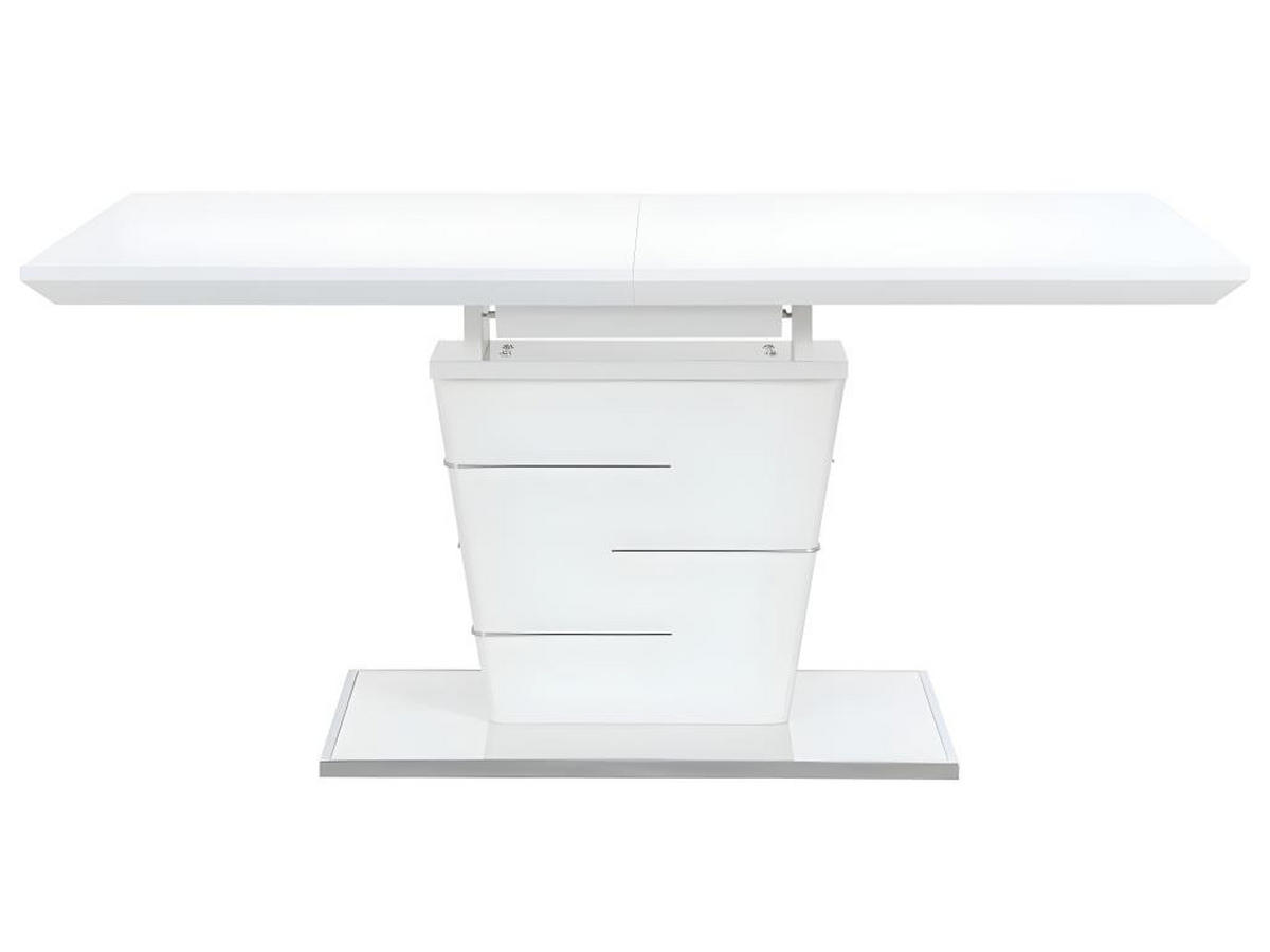 ESSTISCH ausziehbar - 6 bis 8 Personen - MDF lackiert - Weiß - AMELLE - Weiß, Holz (200/90/76cm) - Vente-Unique