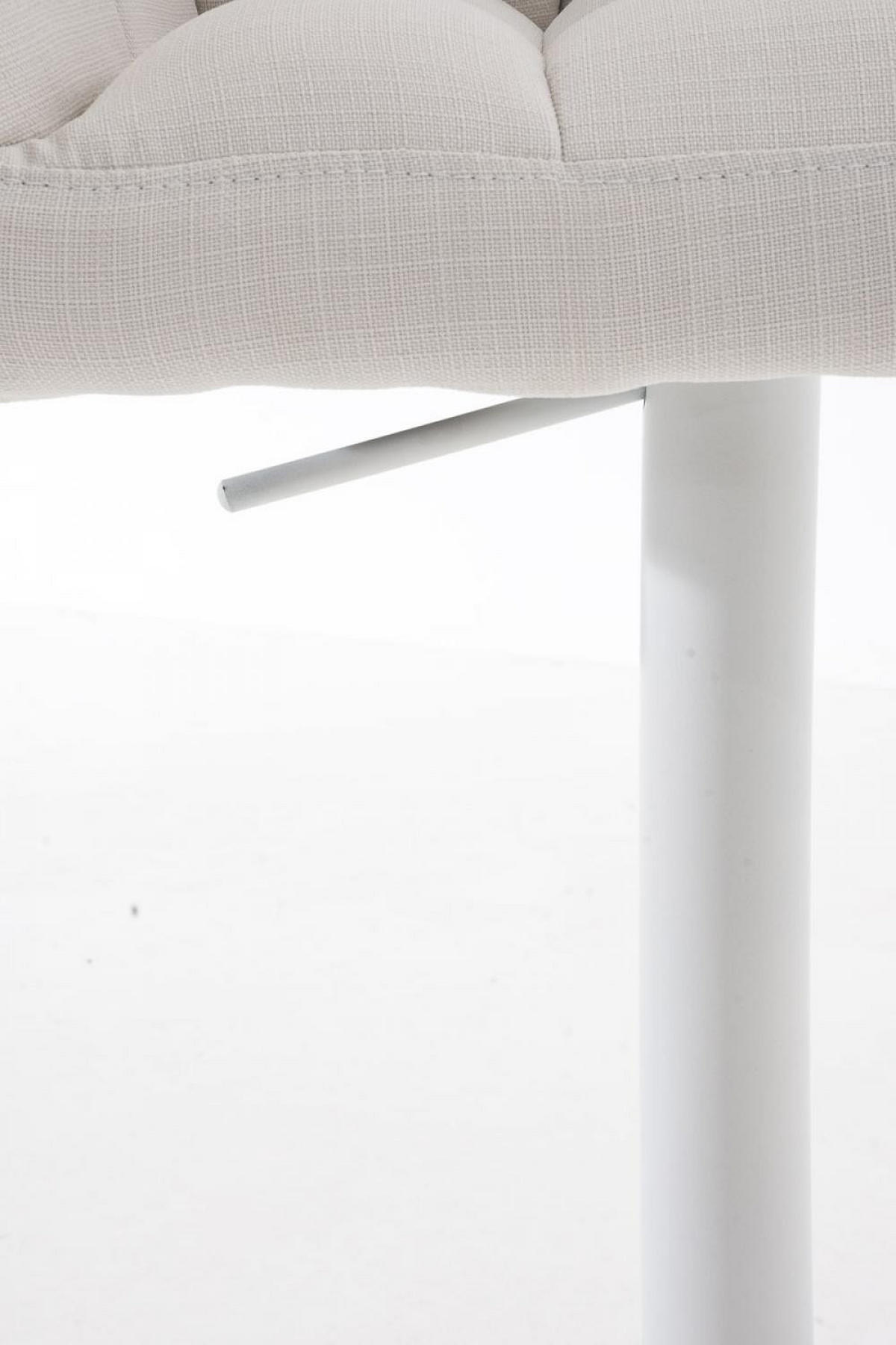 BARHOCKER 2er Set Stoff Weiß - Weiß, Textil/Metall (64/88/45cm) - CLP