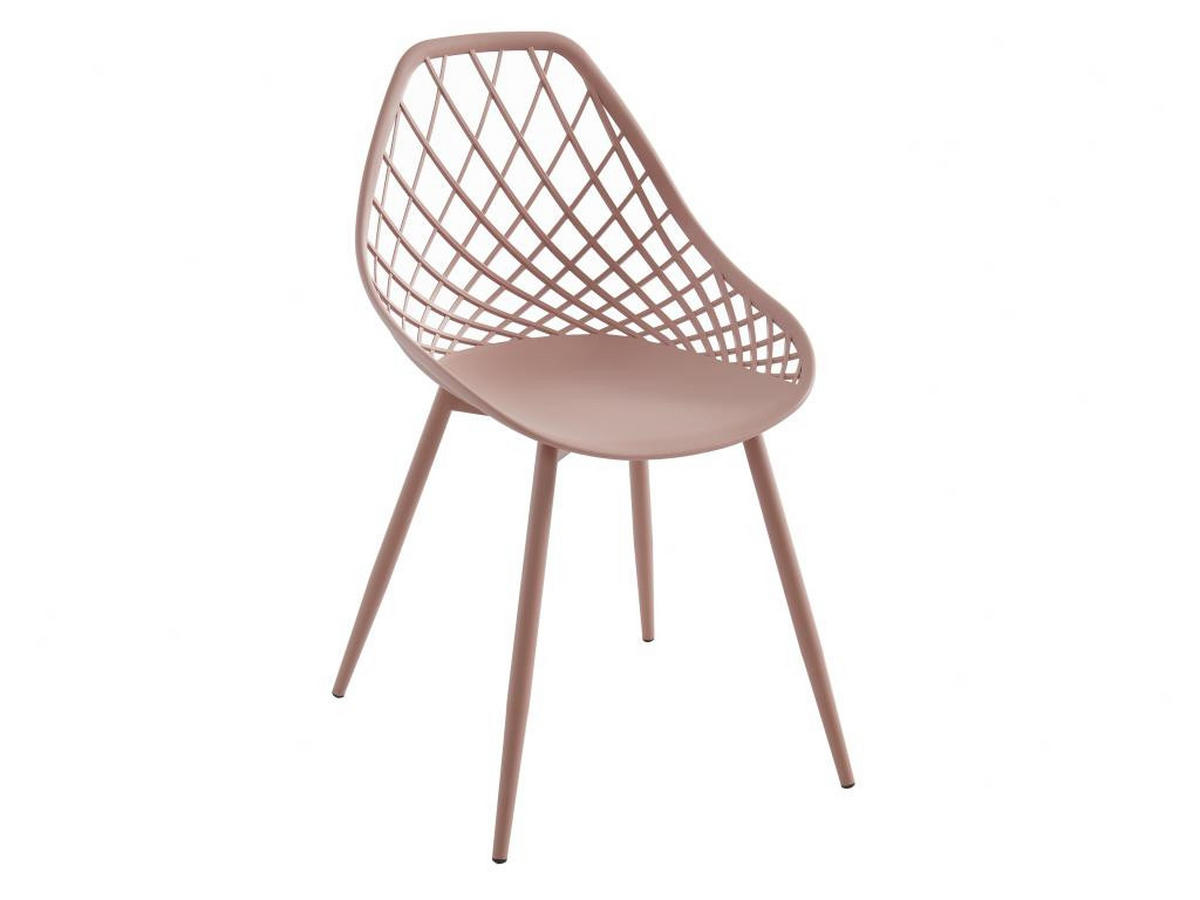 GARTENSTUHL 2er-Set - Polypropylen & Metall - Altrosa - MALAGA von MYLIA - Pink, Metall (49/84/54.5cm) - Vente-Unique