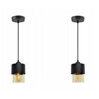 PENDELLEUCHTE Hege - Transparent/Schwarz, Glas/Metall (12/12/70cm) - kiki design