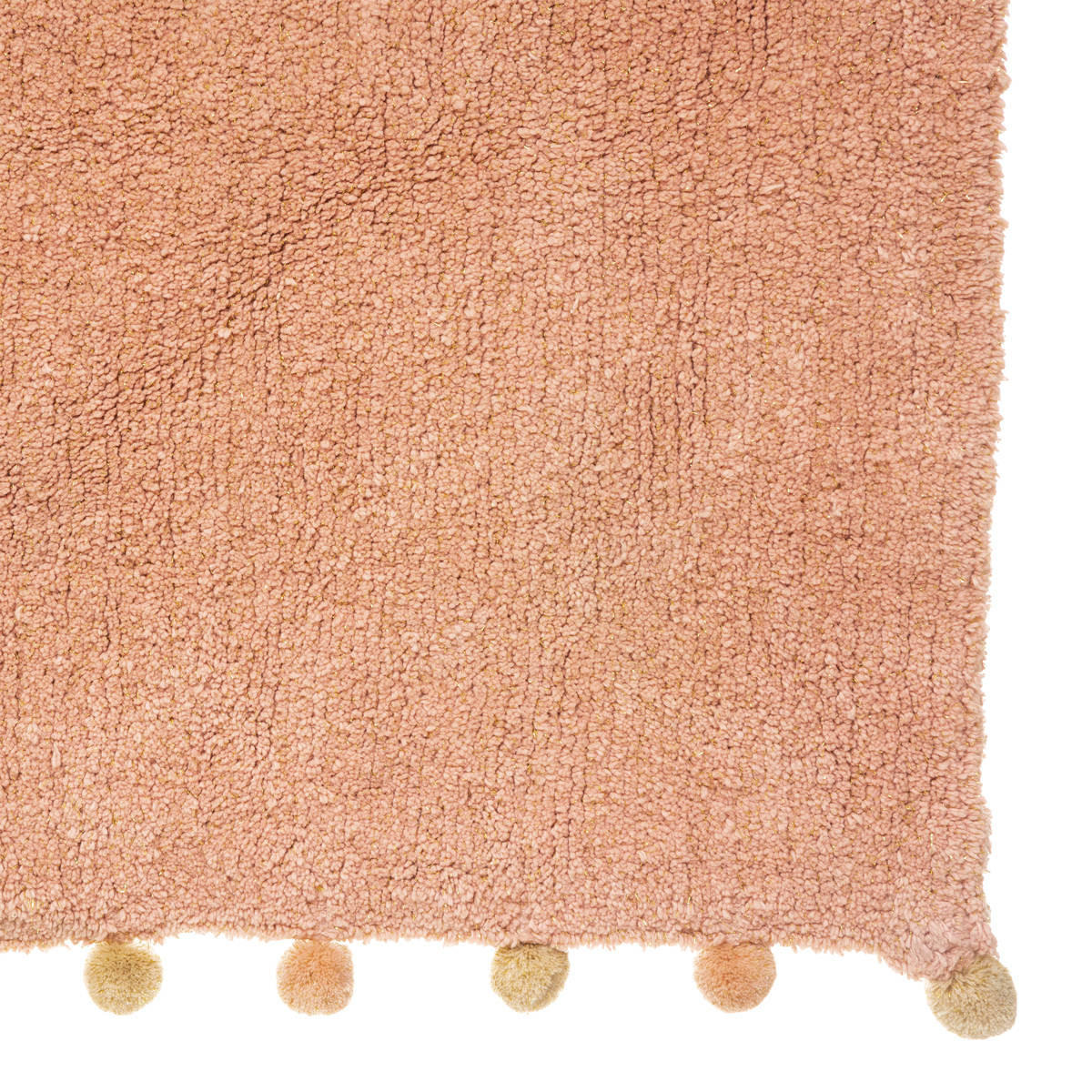 KINDERTEPPICH 100/150 cm mit Pompons - Rosa, Naturmaterialien (100/150cm) - Atmosphera for kids