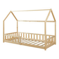 HAUSBETT Hesel - Naturfarben, Holz (90/200cm) - [en.casa]