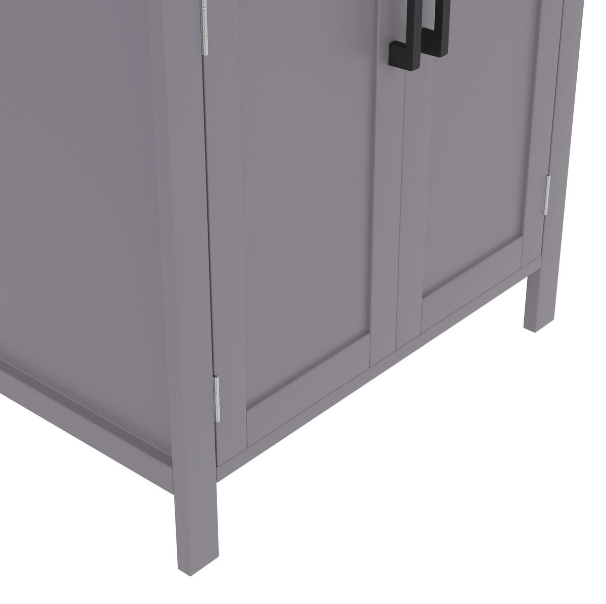 WASCHTISCHKOMBI 60/46/84,8 cm Grau aus Keramik und MDF mit Waschbecken - Grau, Holzwerkstoff (60/84.8/46cm) - OKMYHOME