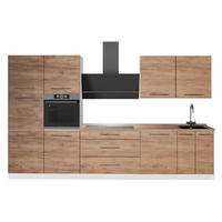 CHICINETĂ Fame-Line, Stejar auriu, 340 cm, AP Stejar - stejar miere/alb, compozit lemnos (340/206.8/60cm) - Vicco