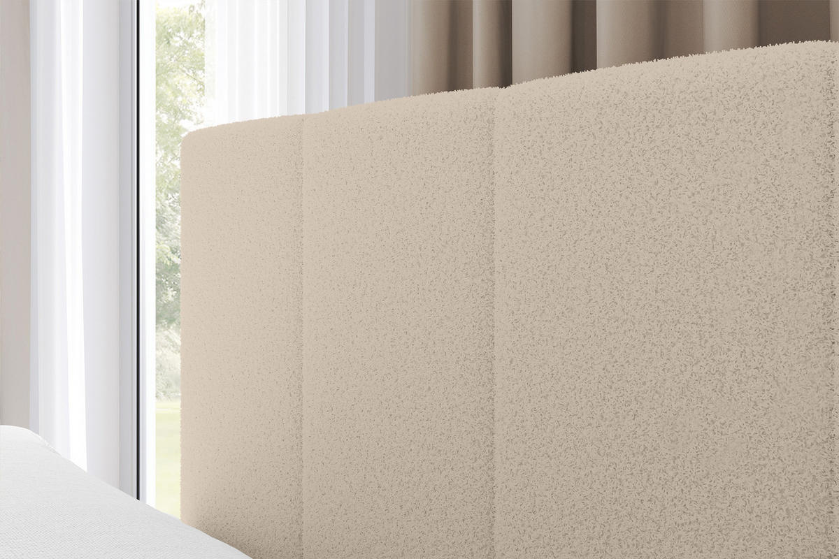 EINZELBETT Jugendbett mit Bettkasten Rechts, ohne Matratze - LOVY 80x200 Dunkelbeige - Mokka, Holzwerkstoff/Textil (80/200cm) - ALTDECOR