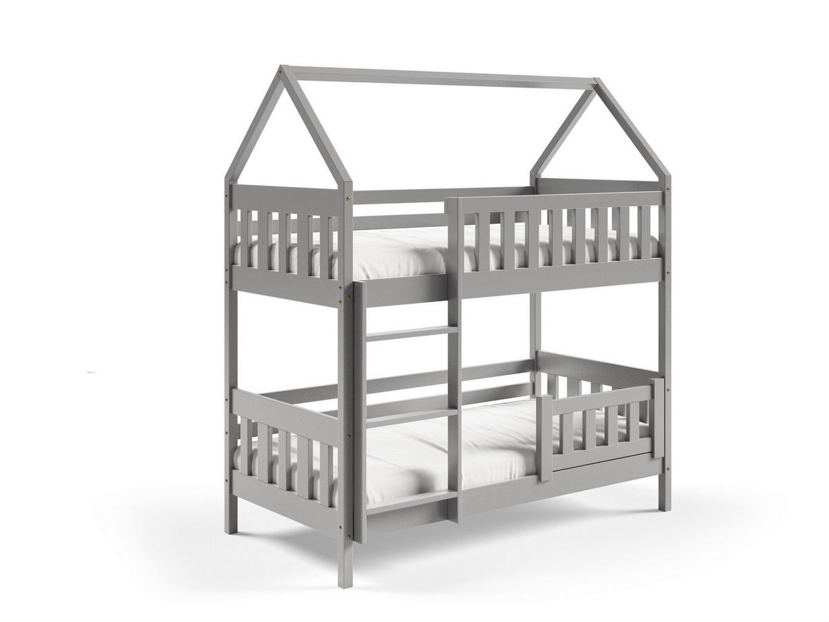 ETAGENBETT ELENA 80x190 cm Hellgrau - Hellgrau, Holz (80/190cm) - MASSENO